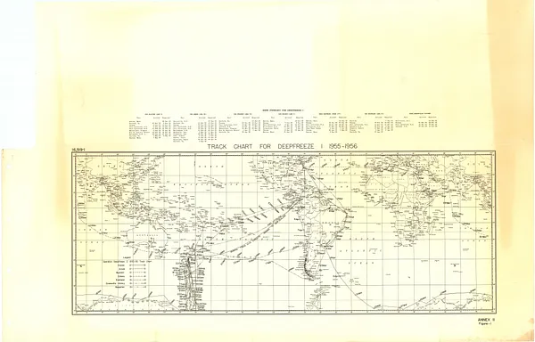 Track Chart for Deepfreeze I 1955-1956