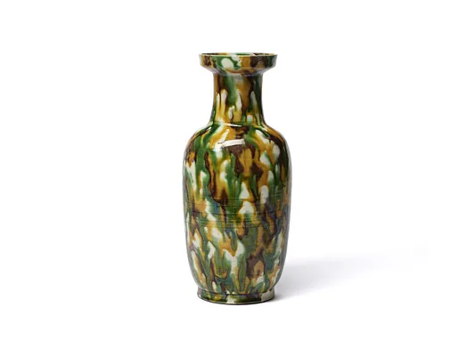 Vase with Tiger Skin Glaze Pattern