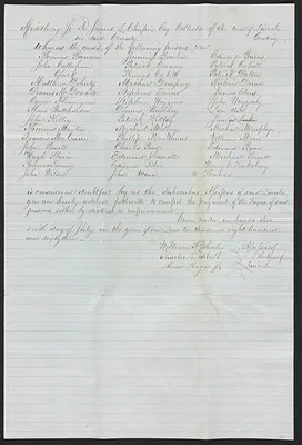 Poll and estate tax assessment book, accompanying documents, 1863