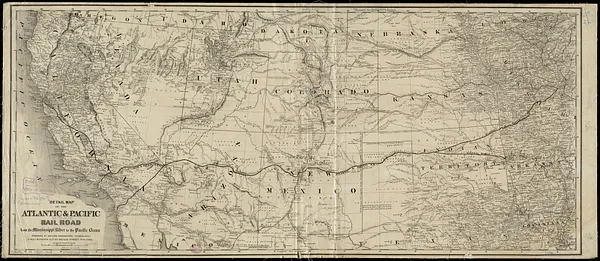 Detail map of the Atlantic & Pacific Rail Road from the Mississippi River to the Pacific Ocean