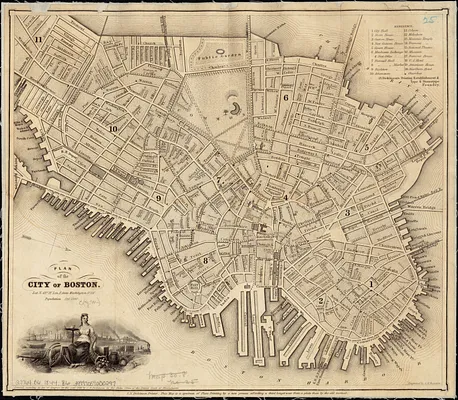 Plan of the city of Boston