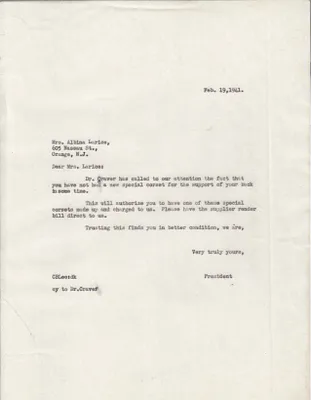 Letters Sent to Albina Larice, February 19, 1941