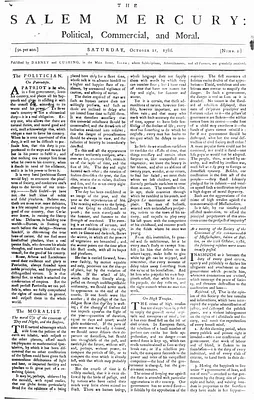 The Salem Mercury: Political, Commercial, and Moral