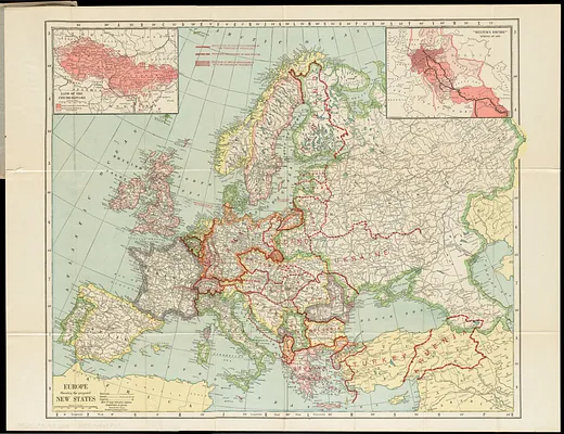 Europe showing the proposed new states