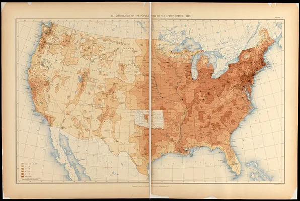 Distribution of the population of the United States