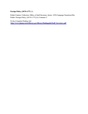 Foreign Policy, (10/76-11/76) [1]