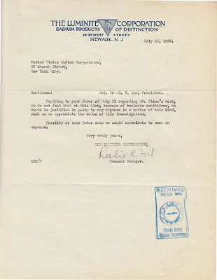 Letters Received to C.B. Lee, July 22, 1926