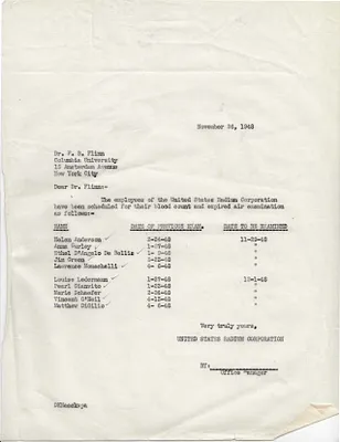 Letters Sent to Dr. F.B. Flinn [Dr. Frederick B. Flinn], November 26, 1948