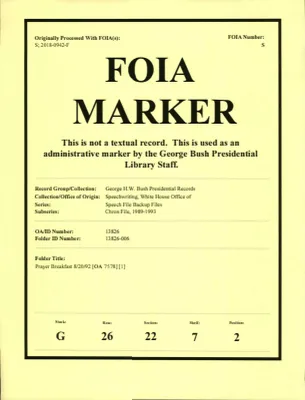 Prayer Breakfast 8/20/92 [OA 7578] [1]