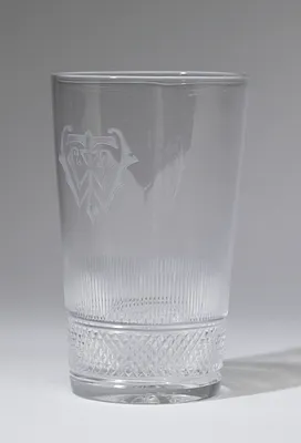 Glass Tumbler with the Monogram of William T. Walters