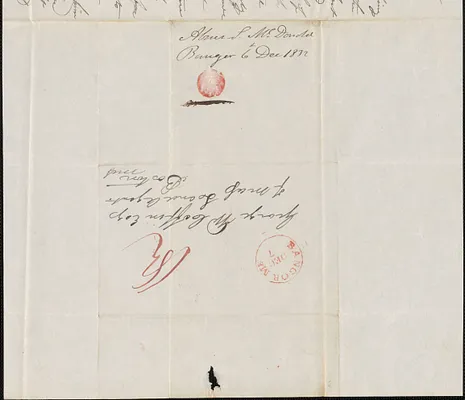Abner McDonald to George Coffin, 6 December 1832