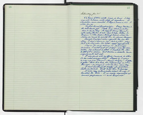 Handwritten journal entry for January 25, 1969