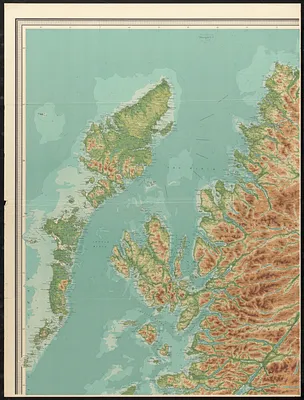 Orographical map of Scotland