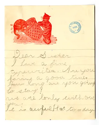 Letter from George Wallace to Bess Wallace