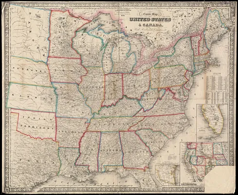 G. Woolworth Colton's new guide map of the United States & Canada