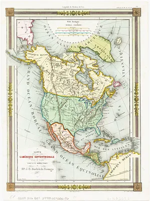 Carte de l'Amérique Septentrionale