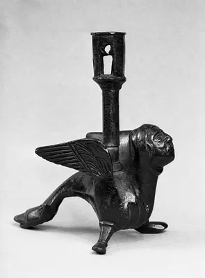 Candlestick with Winged Sphinx