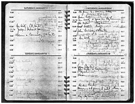 Lyndon Johnson's 1947 Desk Diary, beginning 1/11/1947