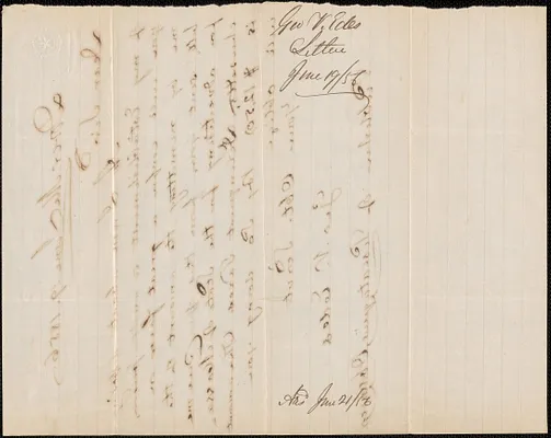 George V. Edes to W. A. Harrington, 19 June 1856
