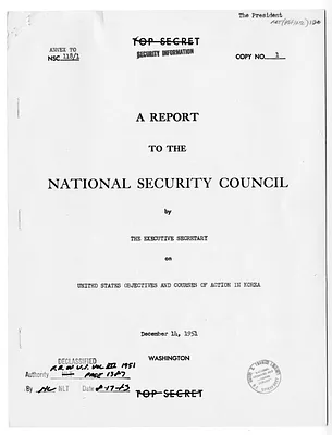 Annex to National Security Council Report 118/1, Report to the National Security Council by the Executive Secretary on United States Objectives and Courses of Action in Korea