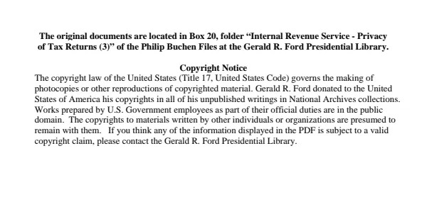 Internal Revenue Service - Privacy of Tax Returns (3)