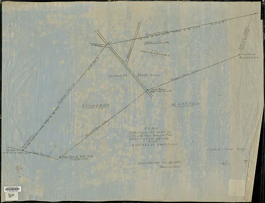 Plan showing the part of Stoneham which the petitioners desire to have annexed to Wakefield