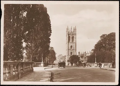 Magdalen Tower and bridge, Oxford, England