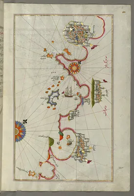 Map of the Coastline from Pula to Rovinj