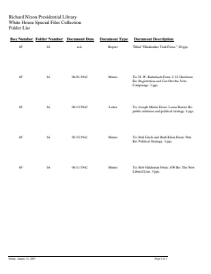 WHSF: Returned, 65-16