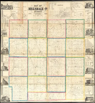 Map of Hillsdale Co., Michigan