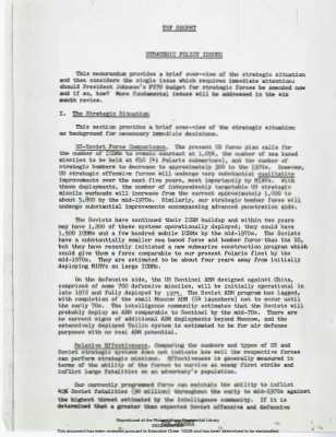 STRATEGIC POLICY ISSUES (TS)