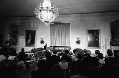 Jazz Pianist Earl "Fatha" Hines Performing in the East Room during the Entertainment Portion of a State Dinner Honoring President Valery Giscard d'Estaing of France