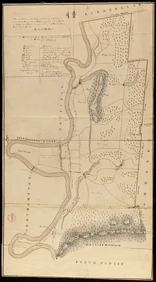 Plan of Hadley made by Arthur W. Hoyt, dated 1830