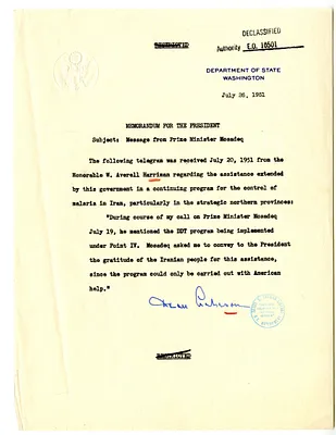 Memorandum from Secretary of State Dean Acheson to President Harry S. Truman