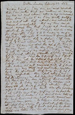 Letter from Richard Davis Webb, Dublin, [Ireland], to Maria Weston Chapman, Sunday, February 23, 1851