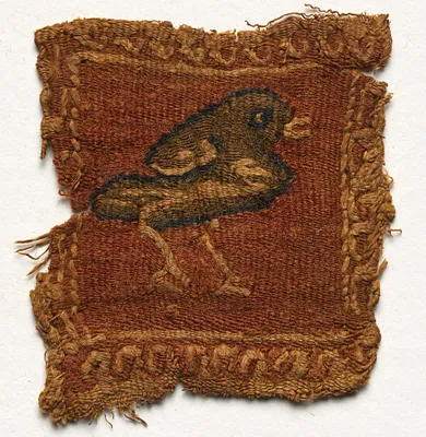 Fragment with Roundel and Decorative Stripes