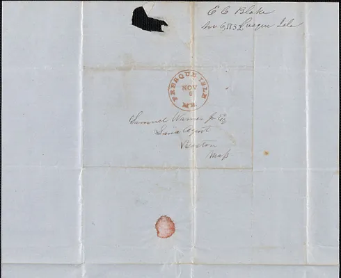E. C. Blake to Samuel Warner, 6 November 1852