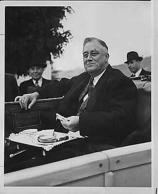Franklin D. Roosevelt at the Grand Coulee Dam in Washington