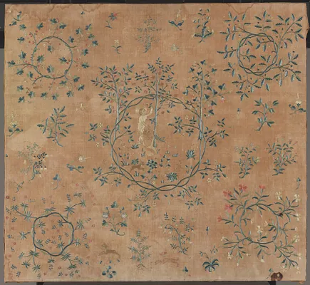 Christ Gathering Roses, Centerpiece of an Altar Cloth(?)