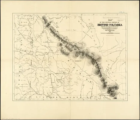 Map of the central portion of British Columbia