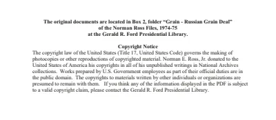 Grain - Russian Grain Deal