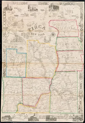 Map of Tioga County, New York
