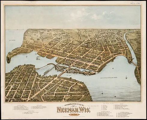 Bird's eye view of Neenah, Wis