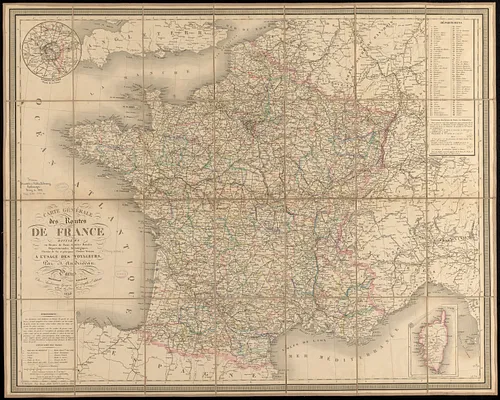 Carte générale des routes de France