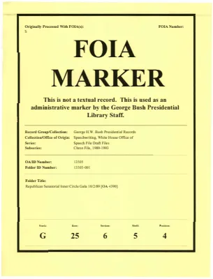 Republican Senatorial Inner Circle Gala 10/2/89 [OA 4390]