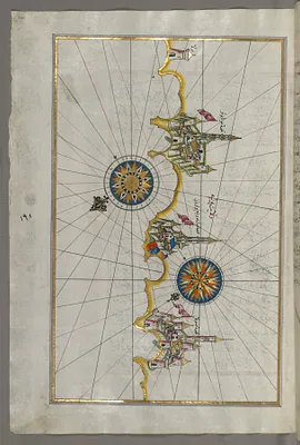 Map of the Italian Coast Around Monopoli, South of Bari