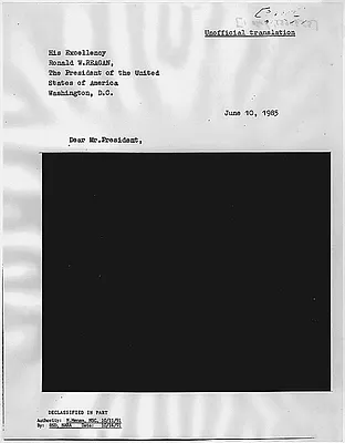 Letter from Mikhail Gorbachev to Ronald Reagan (unofficial English translation)