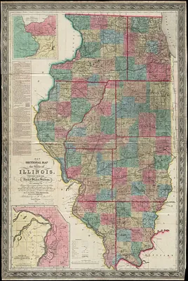 New sectional map of the state of Illinois