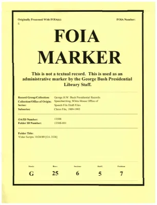 Video Scripts 10/26/89 [OA 3536]