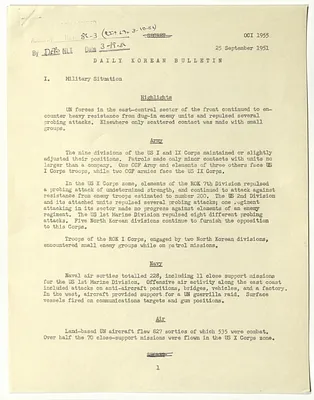 Memorandum, Daily Korean Bulletin